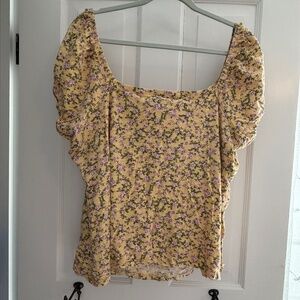 Yellow Floral Vintage Tee